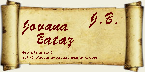 Jovana Bataz vizit kartica
